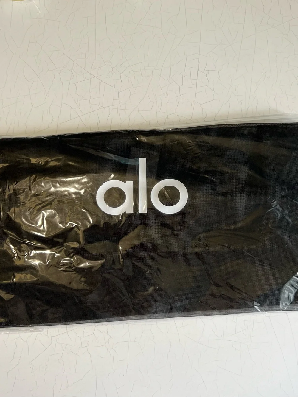Alo Black Mesh Tote Bag with White Logo